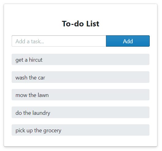 todo display tasks