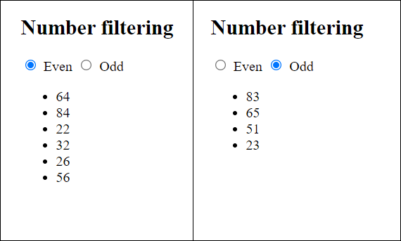 number filter