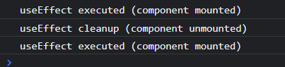 unmount message in console