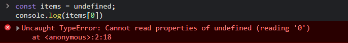 How to fix "Cannot read properties of undefined (reading '0')" error in ...